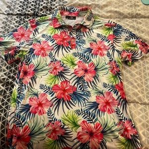 Green side golf polo